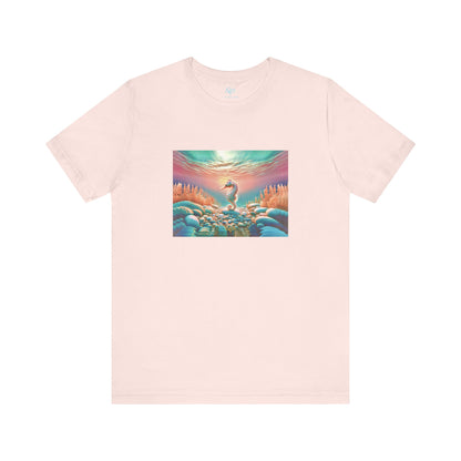 The Infini(T) Cotton Jersey T-shirt / "Seahorse" Edition / Adult Unisex / AI Art Print / The Infinite Dream