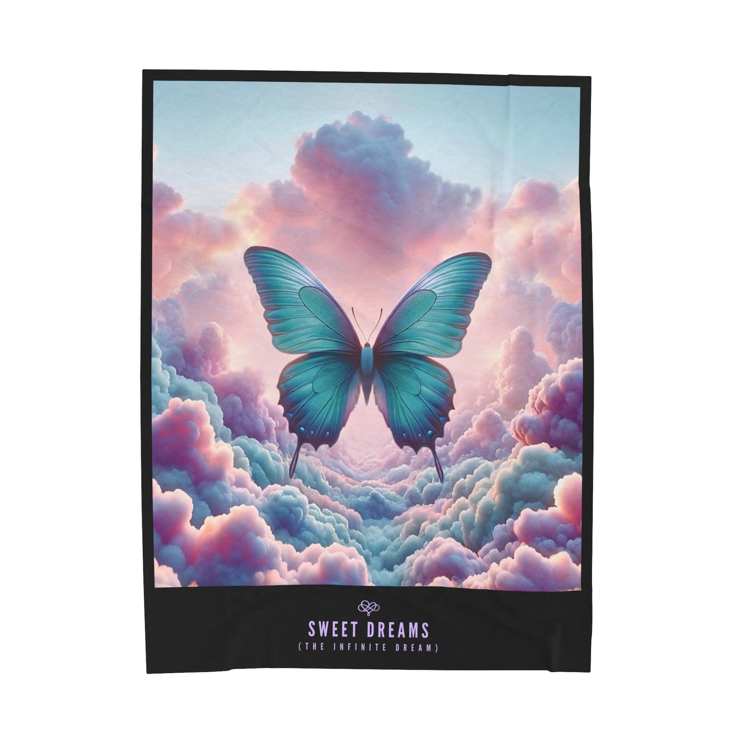 Sweet Dreams Velveteen Blanket / "Butterfly" Edition / Multiple Sizes / AI Art Print / The Infinite Dream