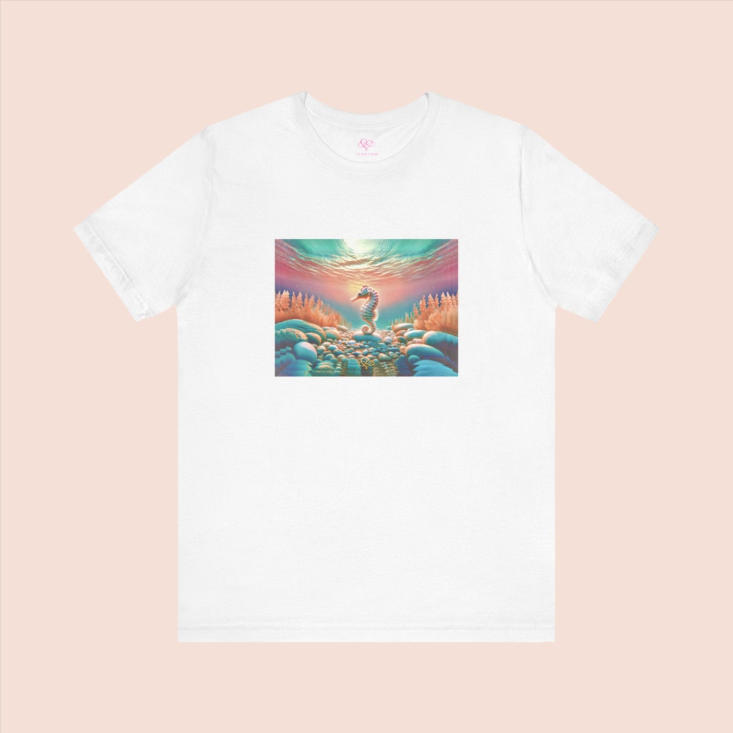 The Infini(T) Cotton Jersey T-shirt / "Seahorse" Edition / Adult Unisex / AI Art Print / The Infinite Dream