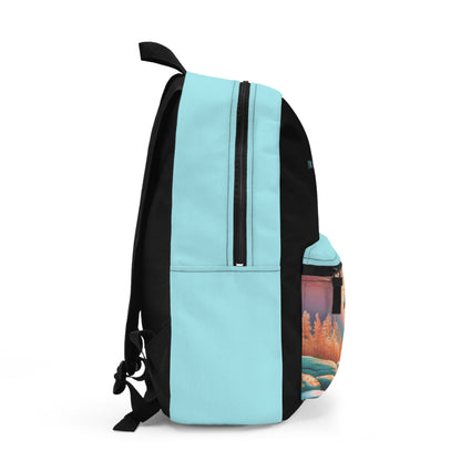 The All-Daydream Backpack / "Seahorse" Edition / Travel Carry-on Bag / AI Art Print / The Infinite Dream