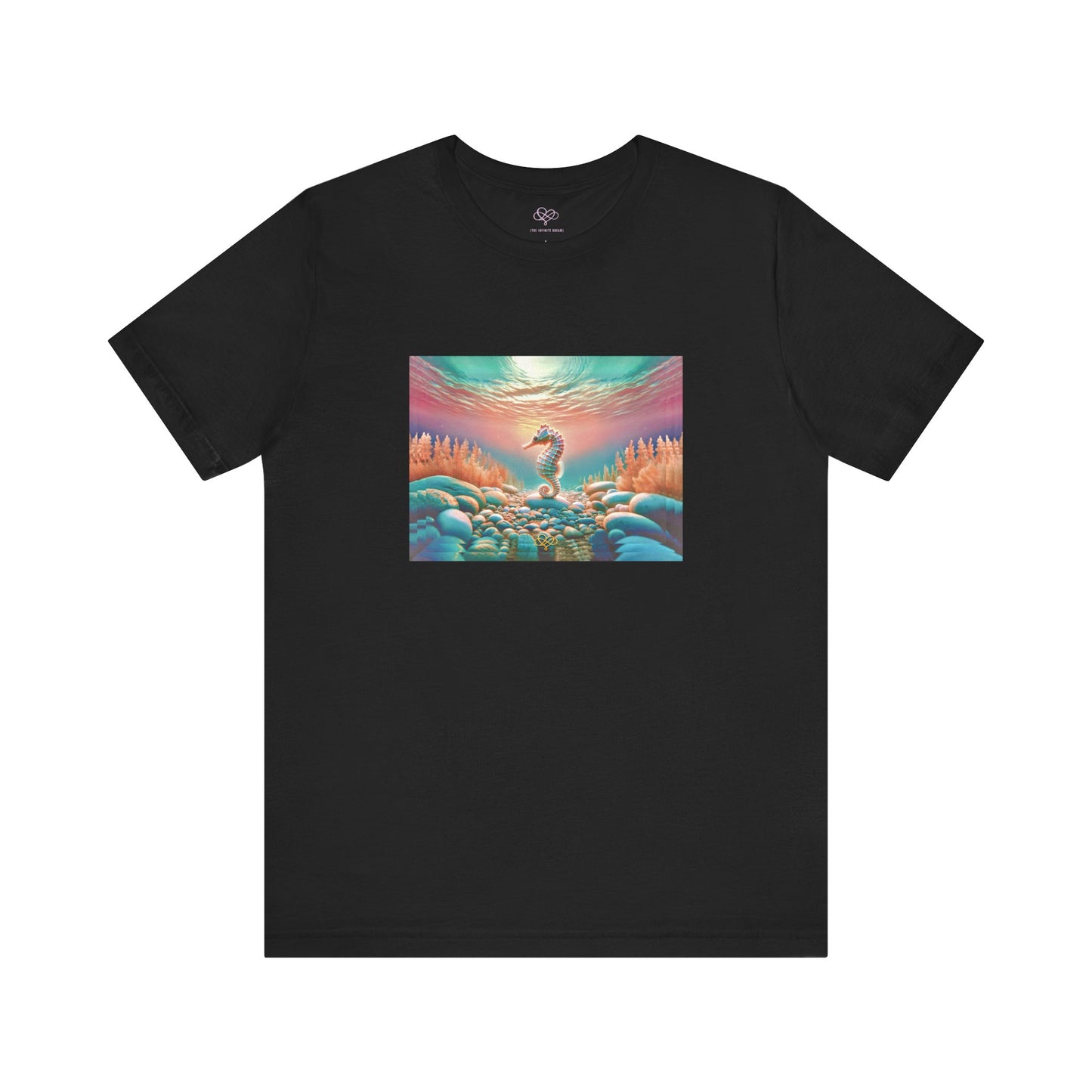 The Infini(T) Cotton Jersey T-shirt / "Seahorse" Edition / Adult Unisex / AI Art Print / The Infinite Dream