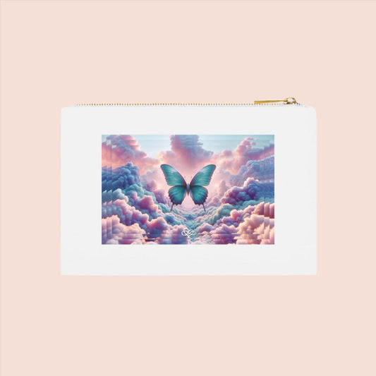 Bold & Beautiful Beauty Clutch / "Butterfly" Edition / Cosmetic Bag / Accessories Pouch / AI Art Print / The Infinite Dream - The Infinite Dream