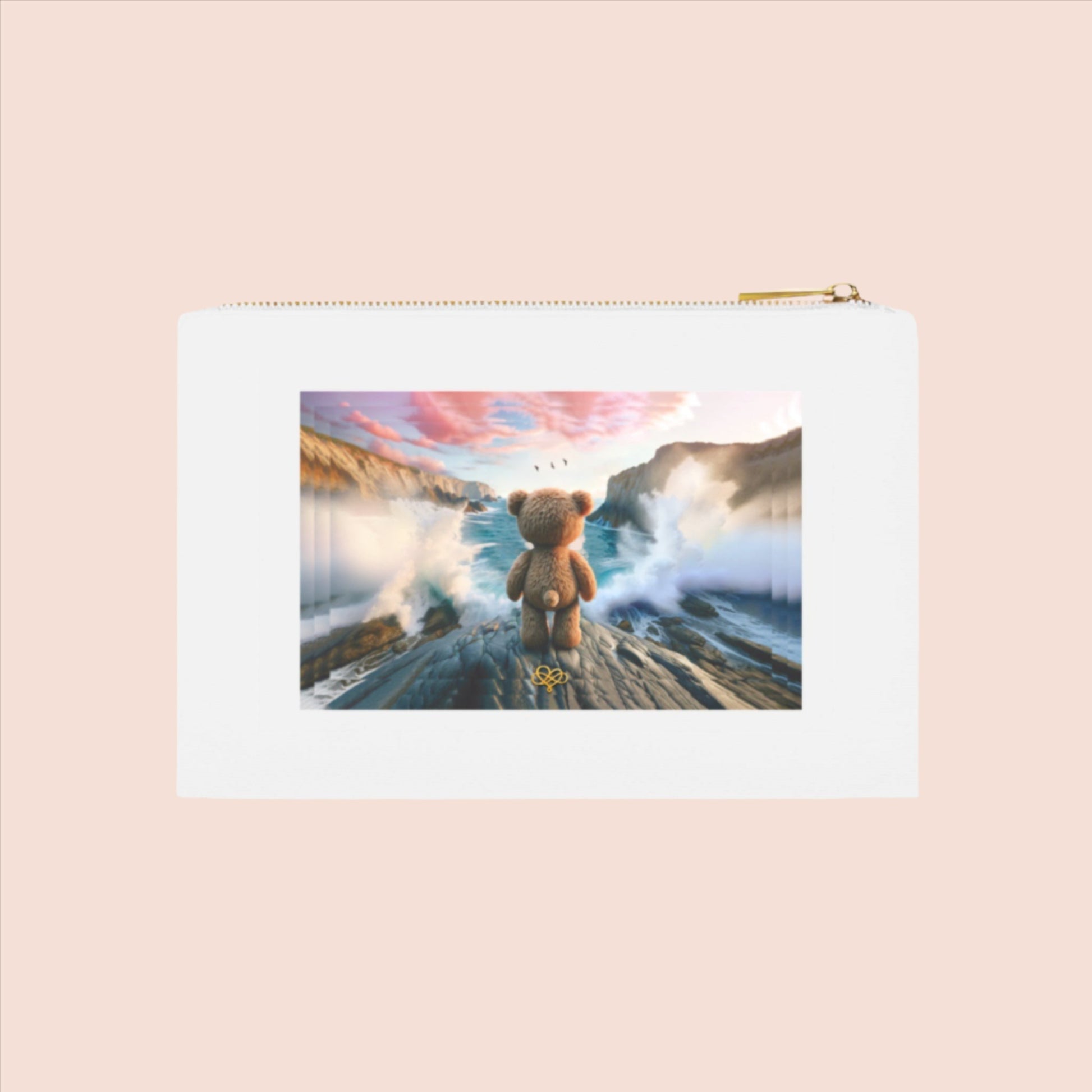 Bold & Beautiful Beauty Clutch / "Dream Bear" Edition / Cosmetic Bag / Accessories Pouch / AI Art Print / The Infinite Dream - The Infinite Dream