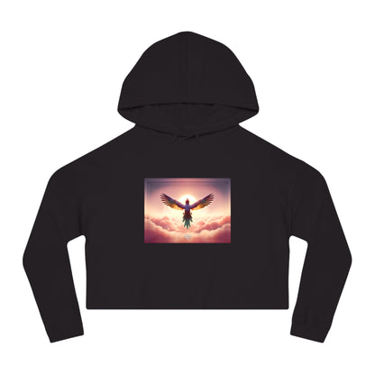 Breeze Baby Cropped Hoodie / "Bird" Edition / Women's Cotton Pullover / AI Art Print / The Infinite Dream - The Infinite Dream