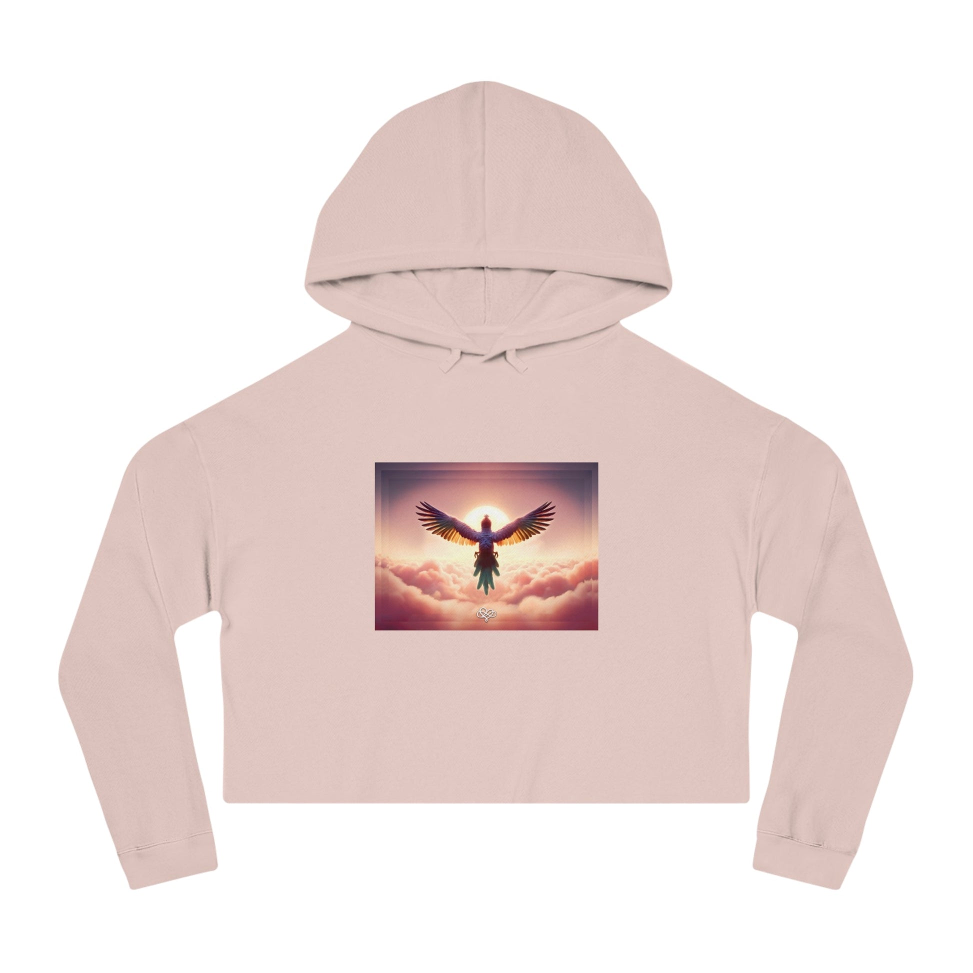 Breeze Baby Cropped Hoodie / "Bird" Edition / Women's Cotton Pullover / AI Art Print / The Infinite Dream - The Infinite Dream