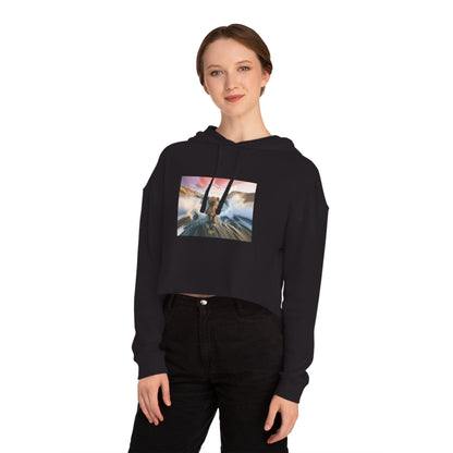 Breeze Baby Cropped Hoodie / "Dream Bear" Edition / Women's Cotton Pullover / AI Art Print / The Infinite Dream - The Infinite Dream