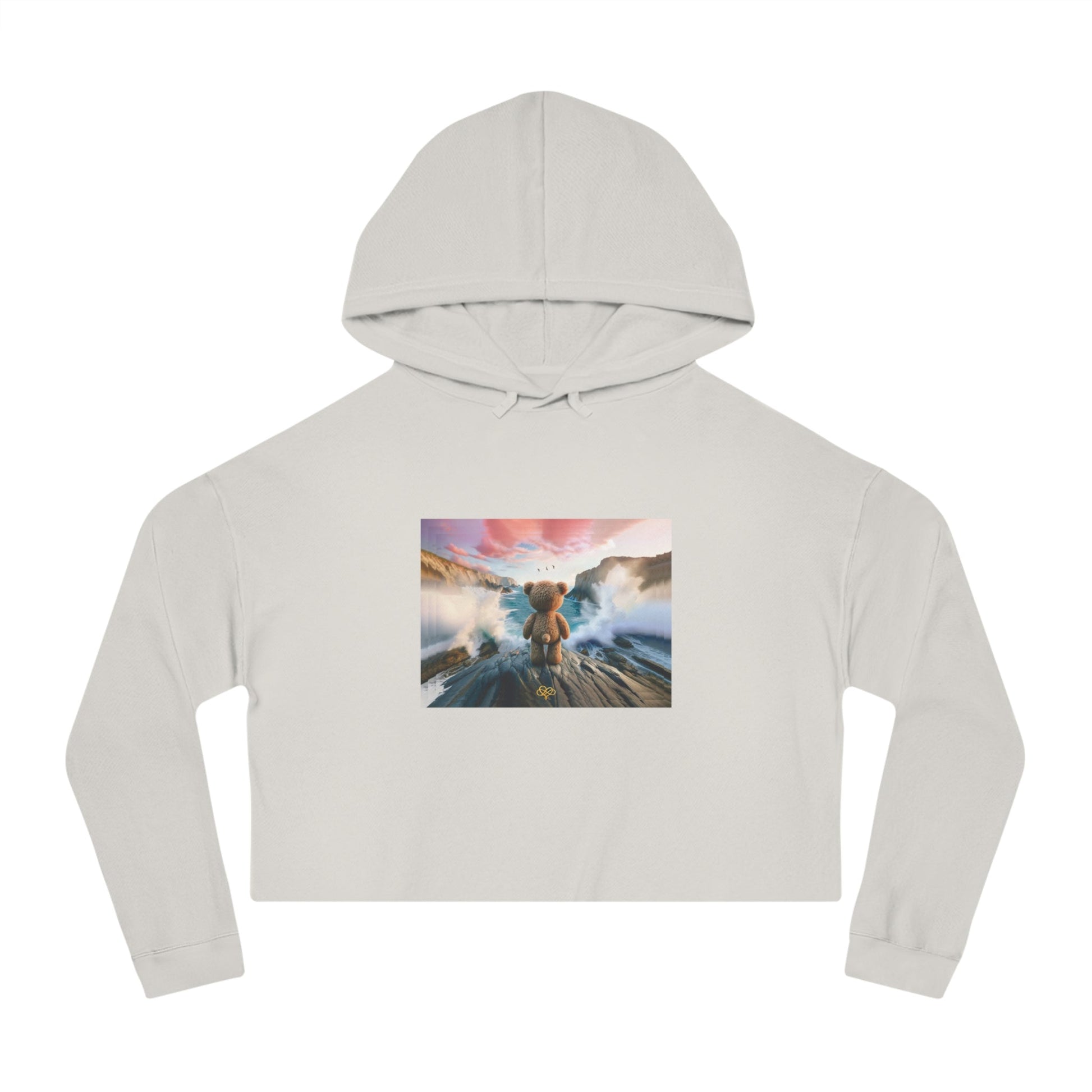 Breeze Baby Cropped Hoodie / "Dream Bear" Edition / Women's Cotton Pullover / AI Art Print / The Infinite Dream - The Infinite Dream