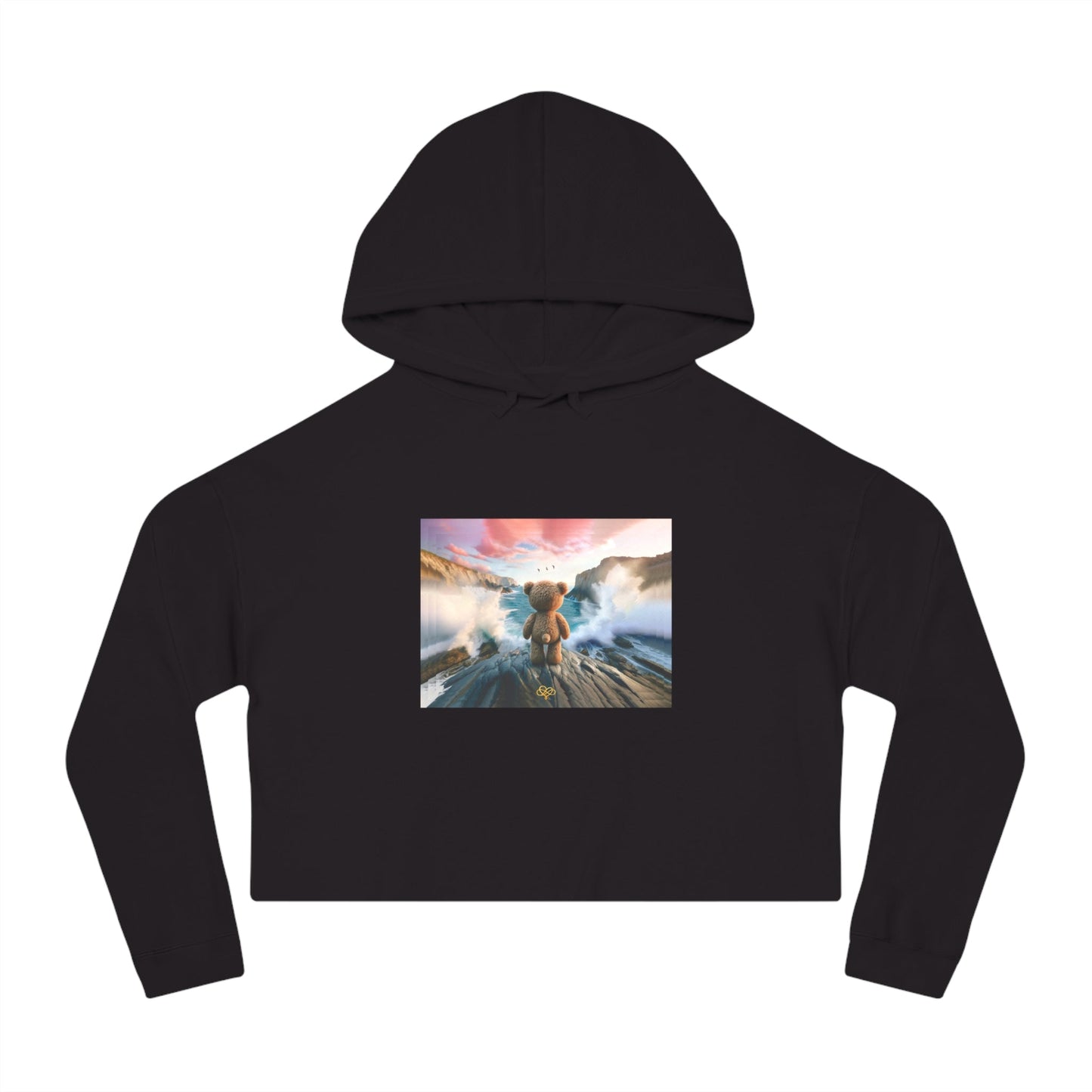 Breeze Baby Cropped Hoodie / "Dream Bear" Edition / Women's Cotton Pullover / AI Art Print / The Infinite Dream - The Infinite Dream