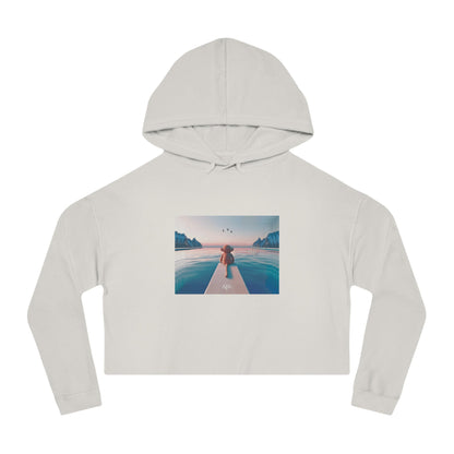 Breeze Baby Cropped Hoodie / "Monkey" Edition / Women's Cotton Pullover / AI Art Print / The Infinite Dream - The Infinite Dream