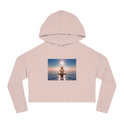 Breeze Baby Cropped Hoodie / "Sloth" Edition / Women's Cotton Pullover / AI Art Print / The Infinite Dream - The Infinite Dream