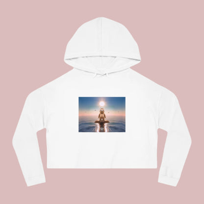 Breeze Baby Cropped Hoodie / "Sloth" Edition / Women's Cotton Pullover / AI Art Print / The Infinite Dream - The Infinite Dream