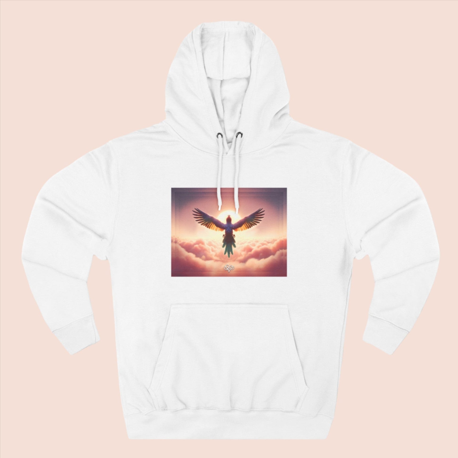 Feel Forever Adult Fleece Pullover Hoodie / "Bird" Edition / AI Design Art Print / The Infinite Dream - The Infinite Dream