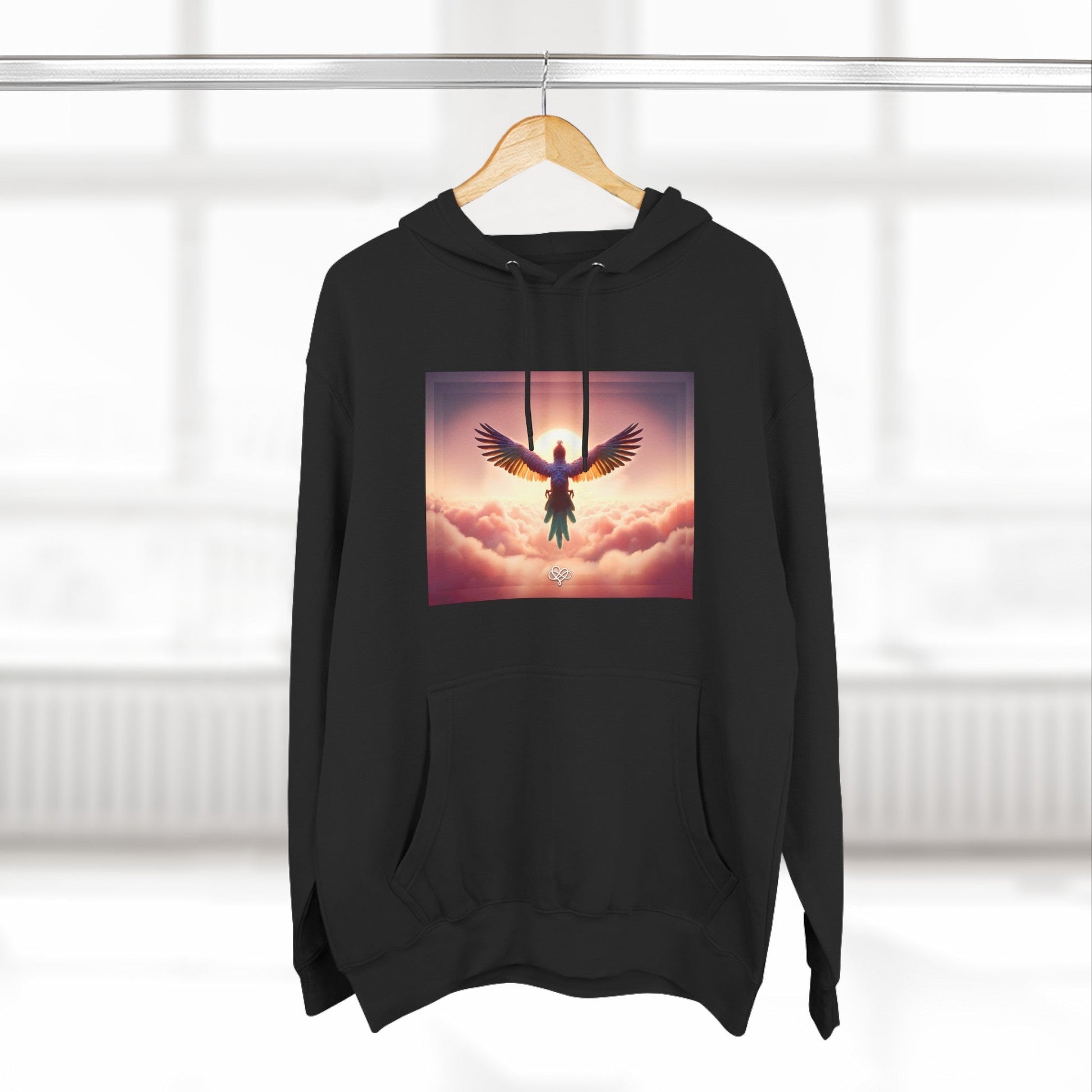 Feel Forever Adult Fleece Pullover Hoodie / "Bird" Edition / AI Design Art Print / The Infinite Dream - The Infinite Dream