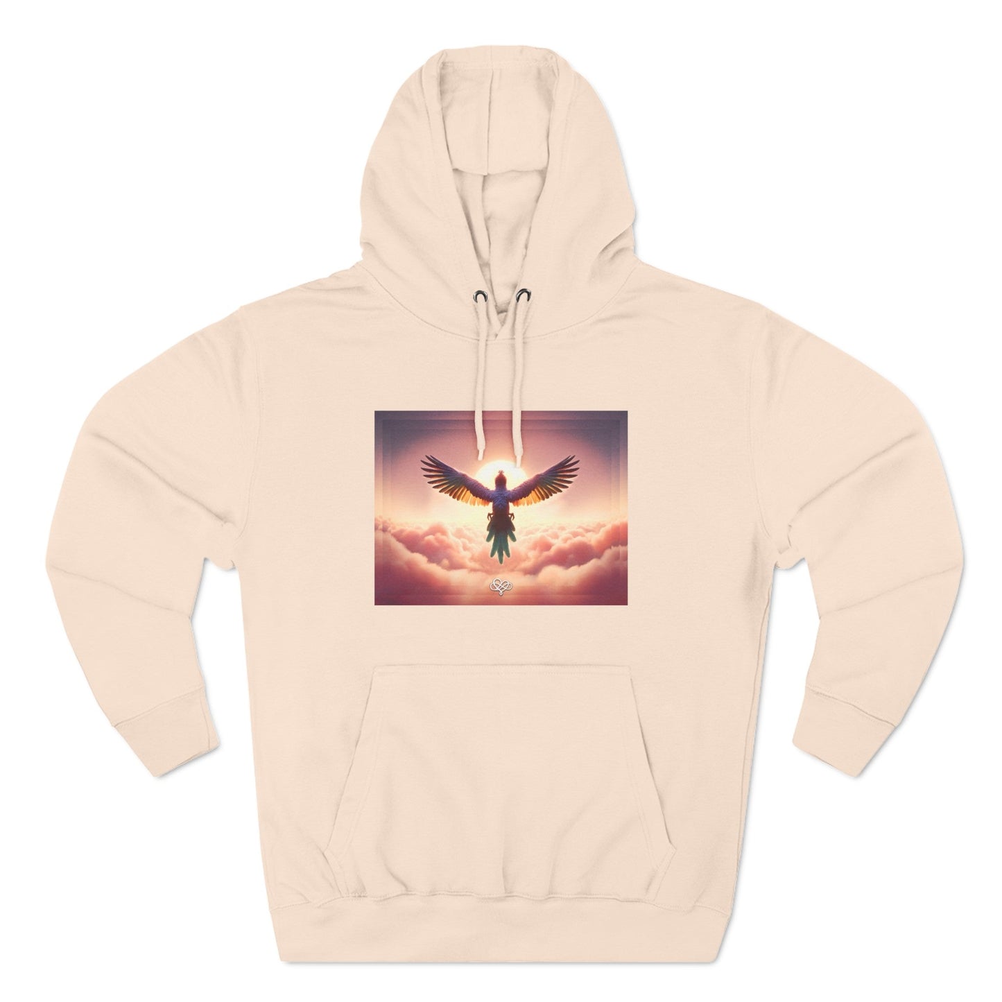 Feel Forever Adult Fleece Pullover Hoodie / "Bird" Edition / AI Design Art Print / The Infinite Dream - The Infinite Dream