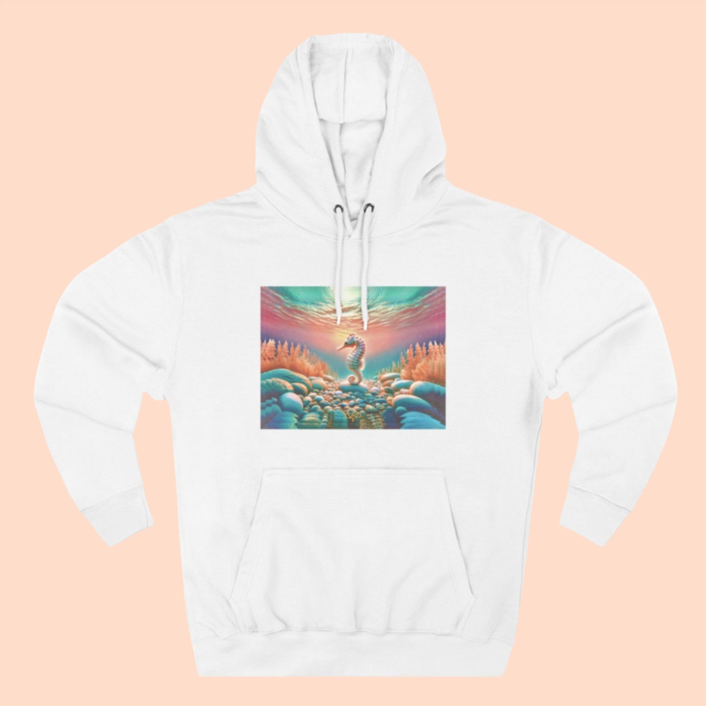 Feel Forever Hoodie / "Seahorse" Edition / Adult Fleece Pullover / AI Art Print / The Infinite Dream - The Infinite Dream