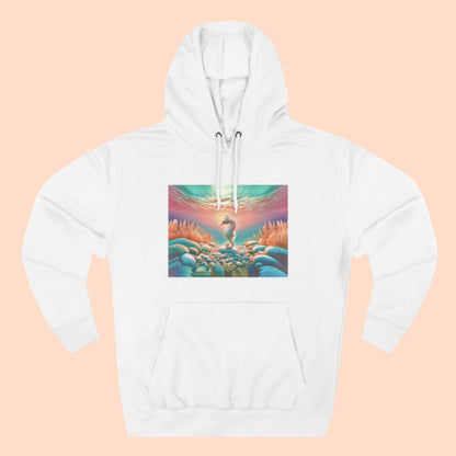 Feel Forever Hoodie / "Seahorse" Edition / Adult Fleece Pullover / AI Art Print / The Infinite Dream - The Infinite Dream