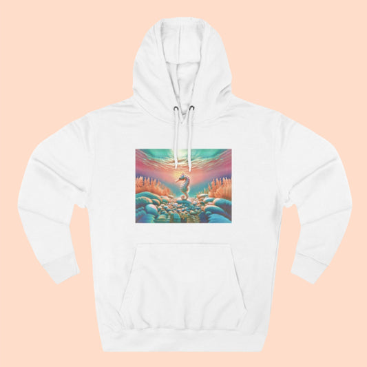 Feel Forever Hoodie / "Seahorse" Edition / Adult Fleece Pullover / AI Art Print / The Infinite Dream - The Infinite Dream