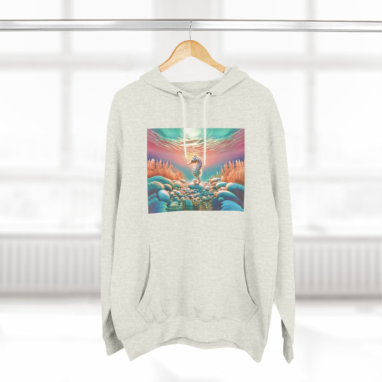 Feel Forever Hoodie / "Seahorse" Edition / Adult Fleece Pullover / AI Art Print / The Infinite Dream - The Infinite Dream