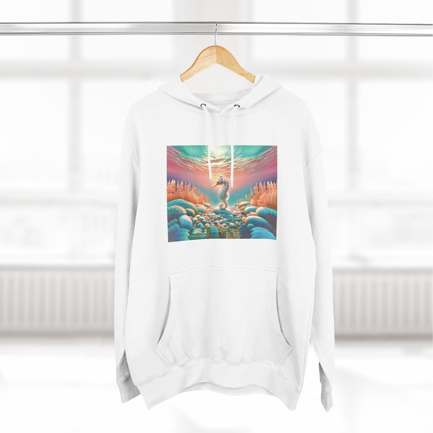 Feel Forever Hoodie / "Seahorse" Edition / Adult Fleece Pullover / AI Art Print / The Infinite Dream - The Infinite Dream