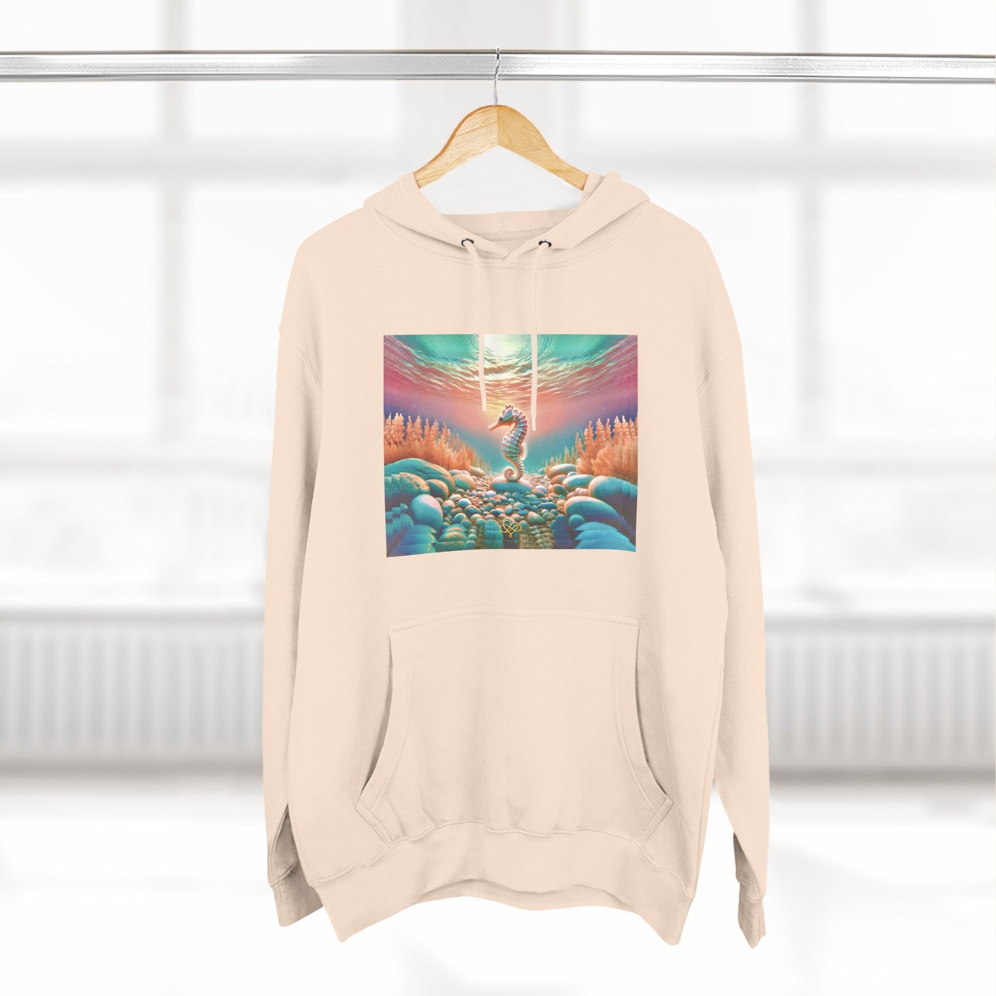 Feel Forever Hoodie / "Seahorse" Edition / Adult Fleece Pullover / AI Art Print / The Infinite Dream - The Infinite Dream