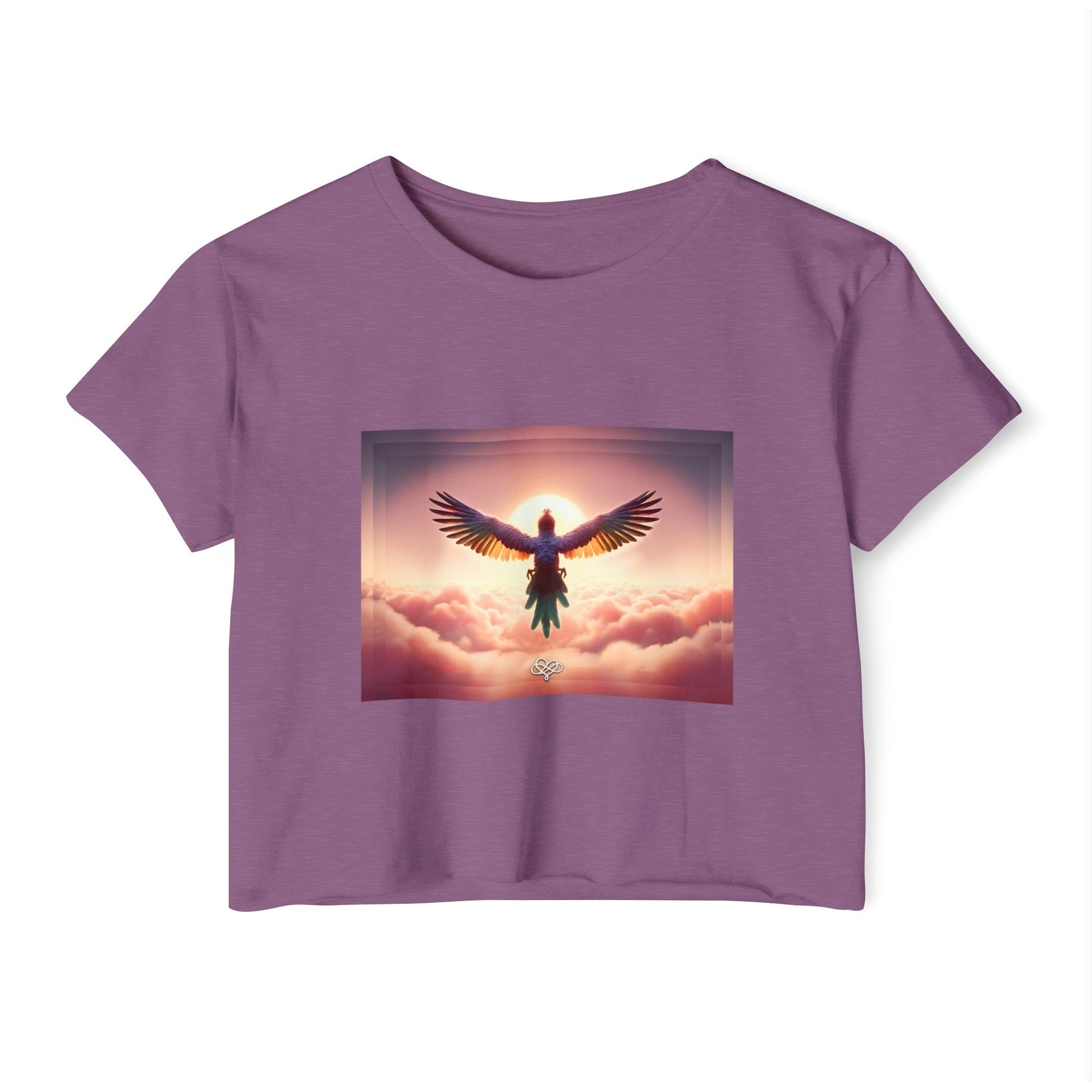 Less is More Crop Top T - shirt / "Bird" Edition / Adult Women's Cotton Jersey / AI Art Print / The Infinite Dream - The Infinite Dream