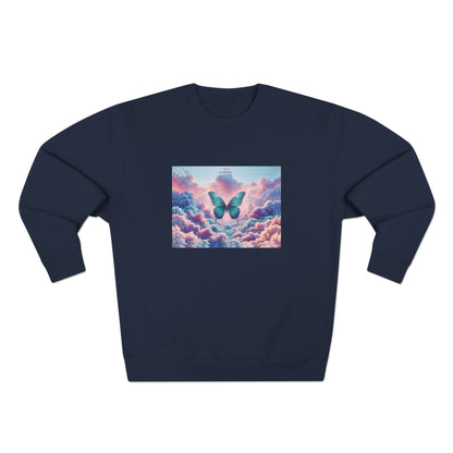 No Sweat Crewneck Sweatshirt / "Butterfly" Edition / Unisex Cotton Blend / AI Art Print / The Infinite Dream - The Infinite Dream