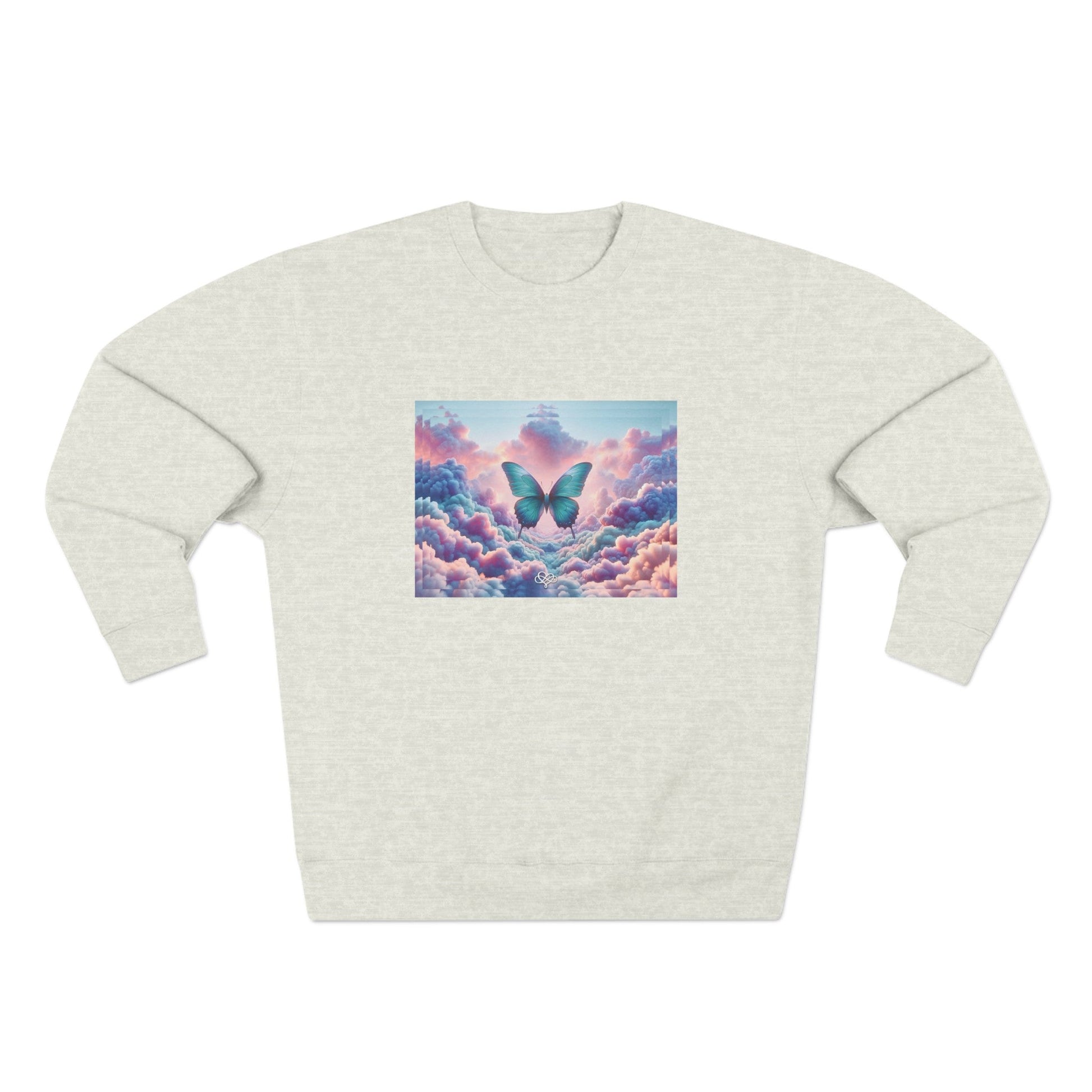 No Sweat Crewneck Sweatshirt / "Butterfly" Edition / Unisex Cotton Blend / AI Art Print / The Infinite Dream - The Infinite Dream