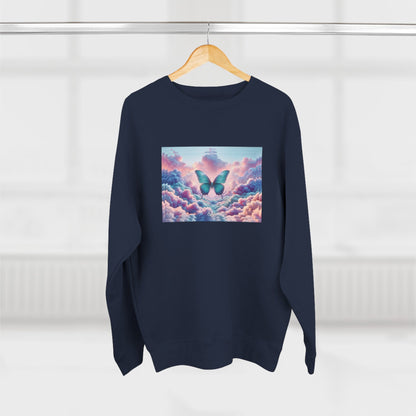 No Sweat Crewneck Sweatshirt / "Butterfly" Edition / Unisex Cotton Blend / AI Art Print / The Infinite Dream - The Infinite Dream