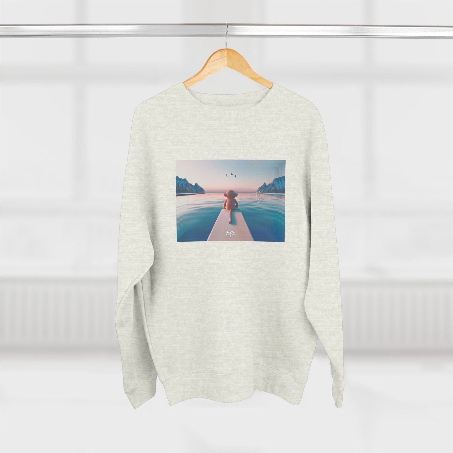 No Sweat Crewneck Sweatshirt / "Monkey" Edition / Unisex Cotton Blend / AI Art Print / The Infinite Dream - The Infinite Dream