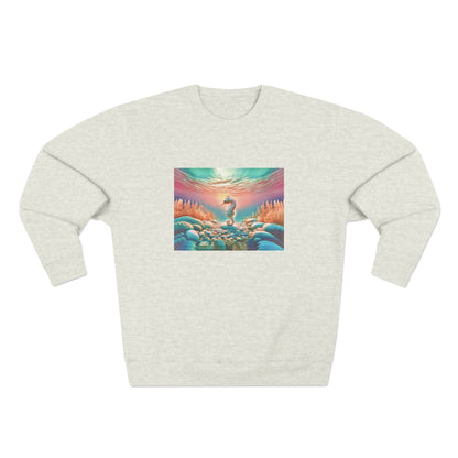 No Sweat Crewneck Sweatshirt / "Seahorse" Edition / Unisex Cotton Blend / AI Art Print / The Infinite Dream - The Infinite Dream