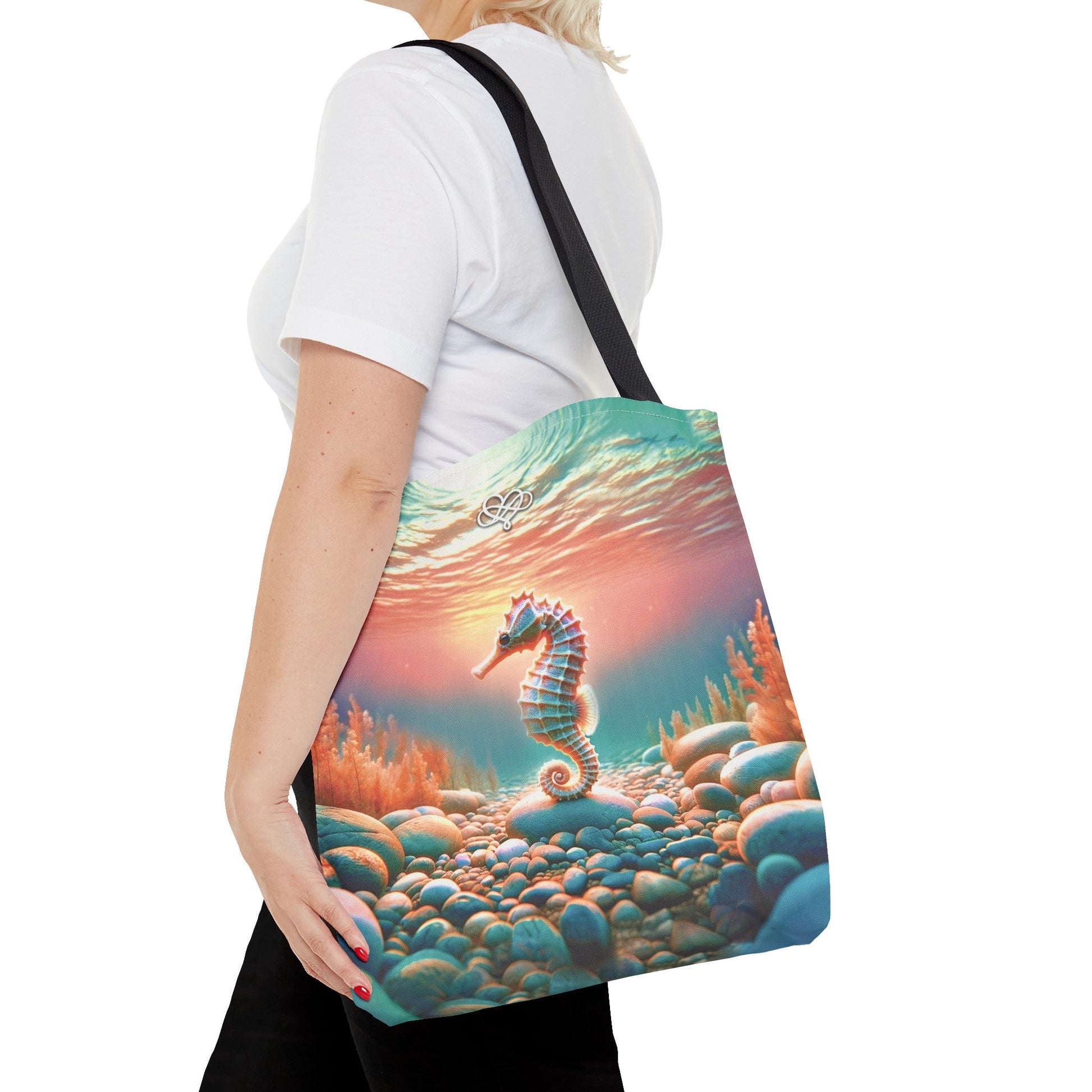 Total Dreamboat Tote / "Seahorse" Edition / Casual Everyday Bag / Multiple Sizes / AI Art Print / The Infinite Dream - The Infinite Dream